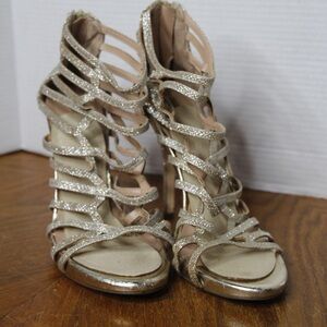 Call It Spring Glittery Silver Strappy Heels